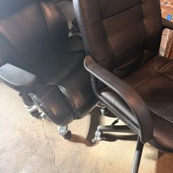 2 Black Office Chairs 