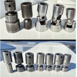 12   Swivel  Sockets MAC/Snap-on/ Cornwell/ 1/2” & 3/8” Drive in Great Condition 