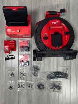 M18 18-Volt Lithium-Ion Cordless 200 ft. Mid-Stiff Pipeline Sewer Camera System Kit with Batteries and Charger by Milwaukee