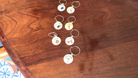 Silver Plated Christmas Wine Charms