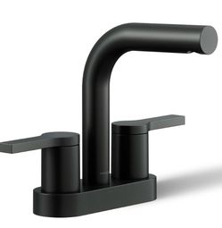 Kohler Matte Black Two-Handle Bathroom Faucet