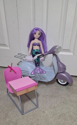 Mermaid & Our Generation Ride in Style Scoote & Desk