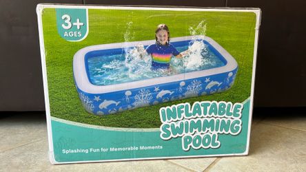 Kids Inflatable Swimming Pool – Family Backyard Pool for Ages 3+ (New in Box)