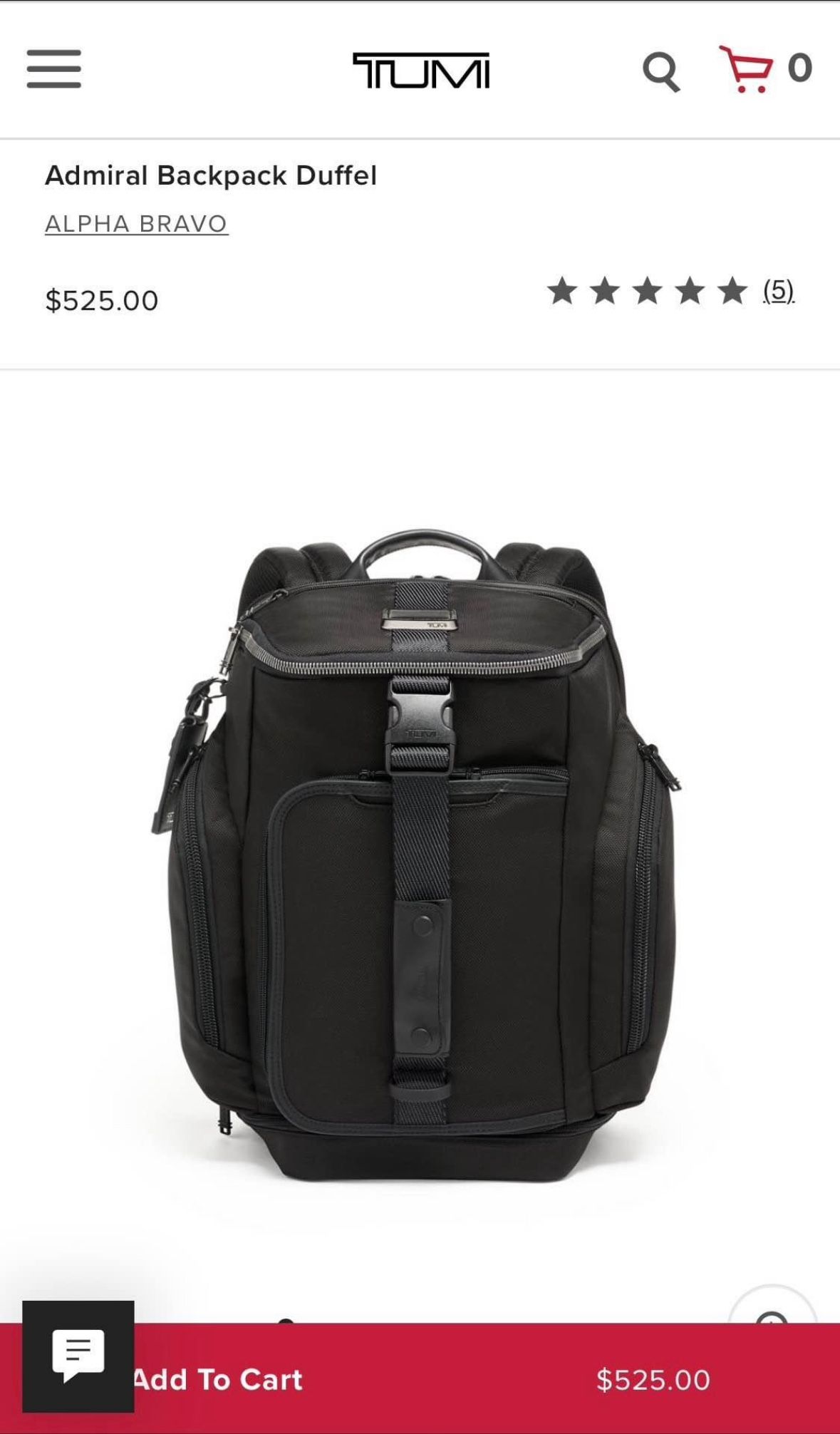 TUMI ALPHA BRAVO Admiral Backpack Duffle