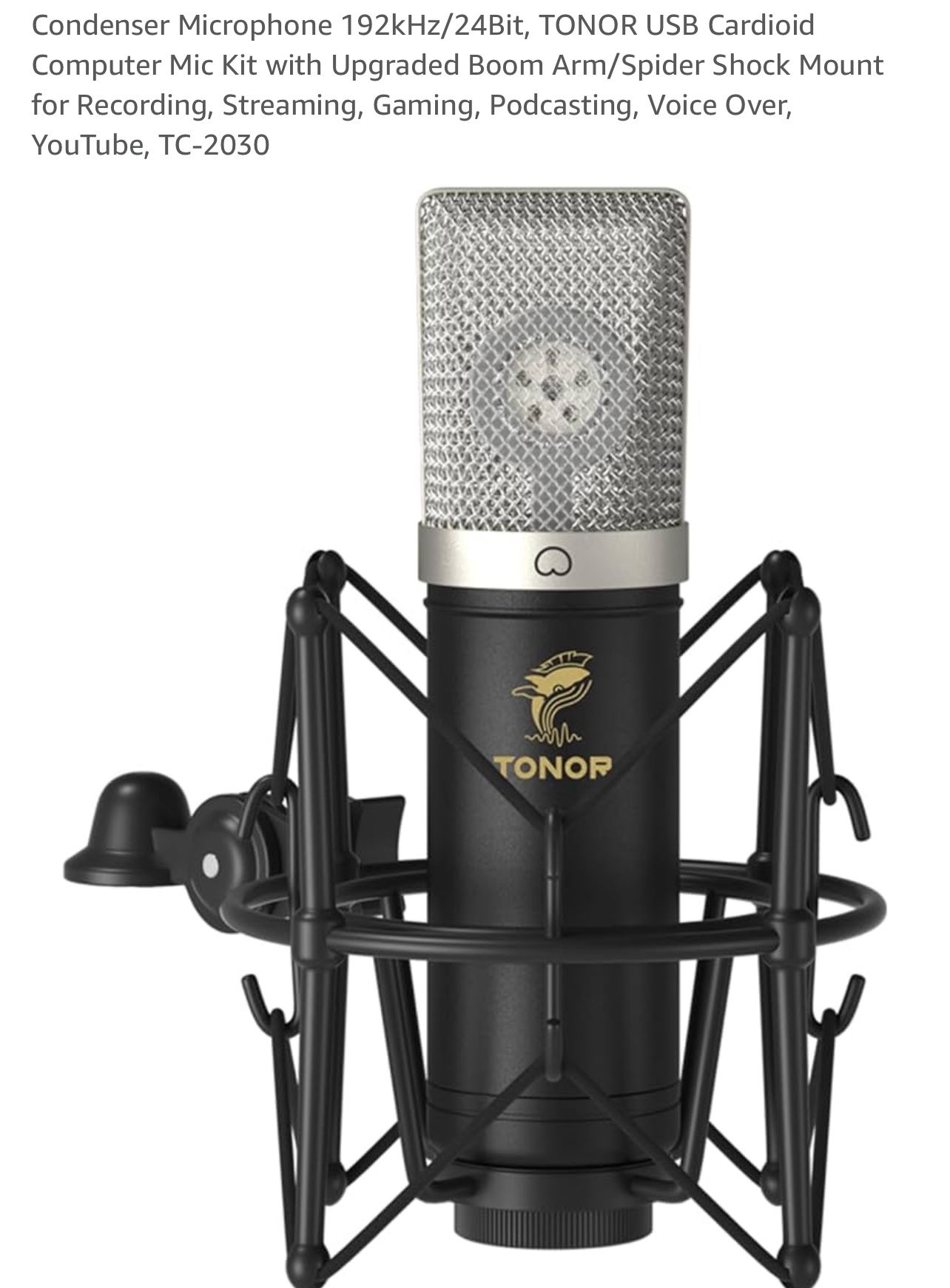 TONOR TC-2030 Condenser Microphone 192kHz/24Bit, Like New