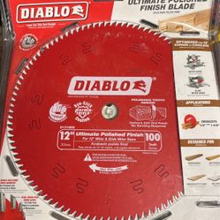 12” Diablo Finish Blade 100 Teeth Mitre Saw Blade 