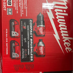 Milwaukee drill and impact kit