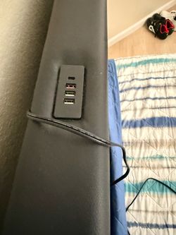Full Size Bed Frame w/ USB A and USB C ports