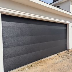 Flush Panel Garage Doors Black 