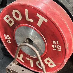 55LB Competition Bumper Plates Bolt