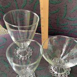 Vintage Anchor Hocking “Boopie” Glasses Set Of 24 Bubble Foot