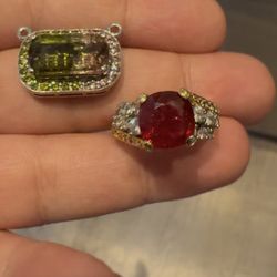 Women’s Tourmaline Ring And Pendent 