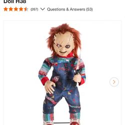Universal 3.5 ft. Animated LED Scarred Chucky Doll H38