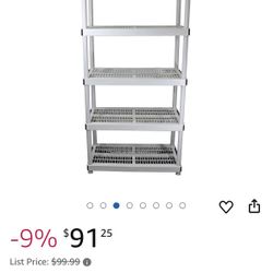 4-Tiered Ventilated Plastic Storage Shelving Unit / Garage Storage/ Organizer / Laundry Room Organizer / Closet Organizer Shelves