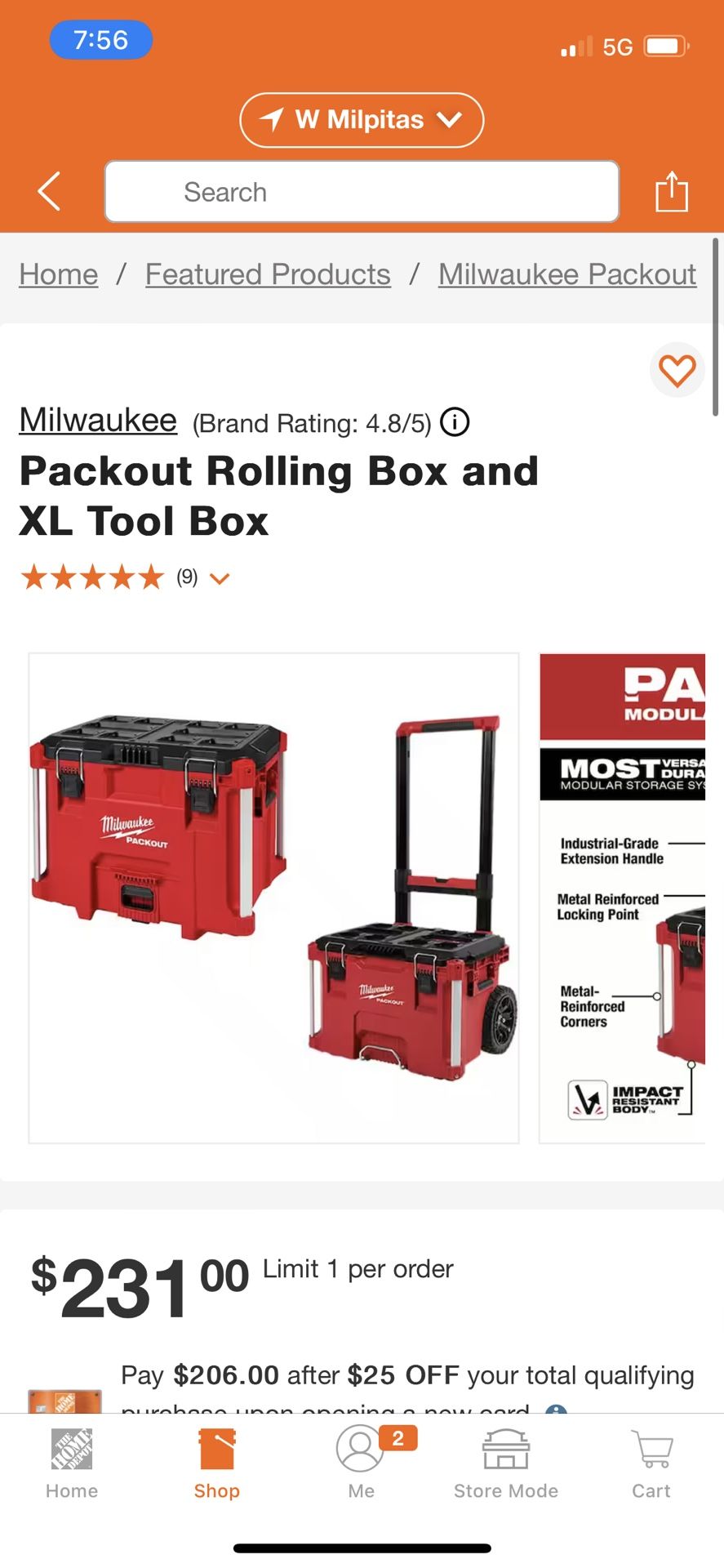 Milwaukee Packout Used