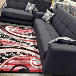 ⭐ 3-IN-1 SOFA & LOVESEAT SET! ⭐  Sit • Sleep • Storage in BOTH pieces!