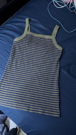 Striped Ribbed Knit Tank Top