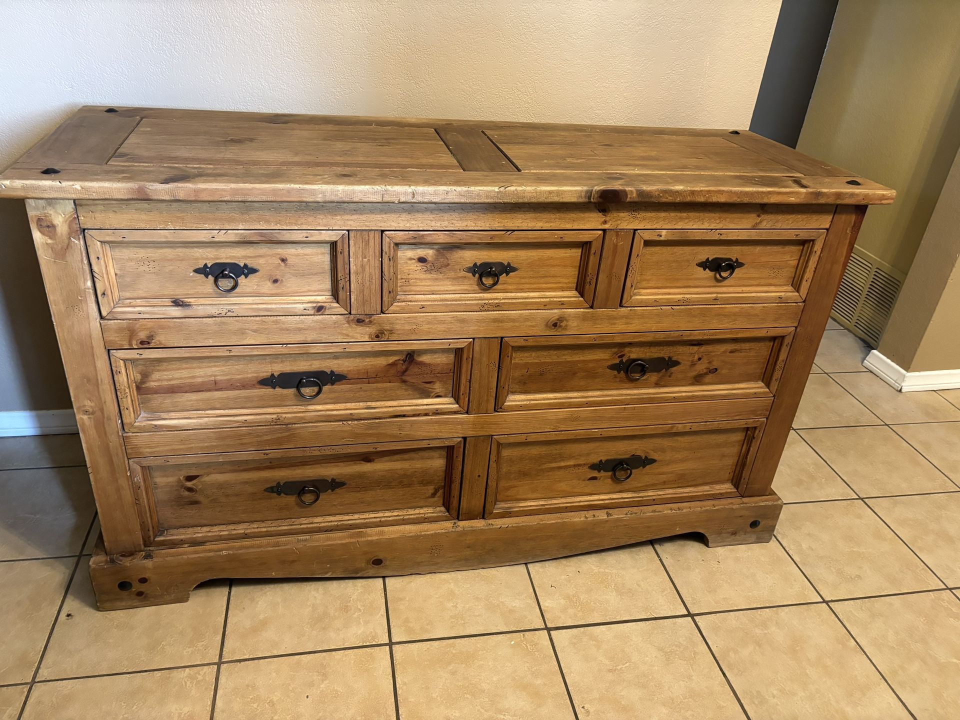 Real Wood - Long Dresser (rustic)