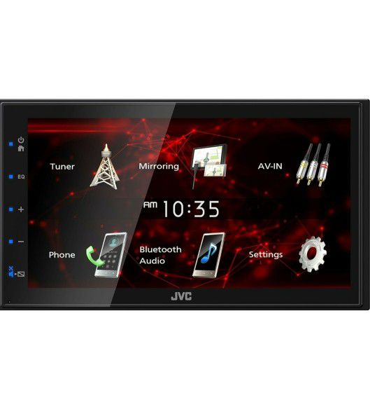 JVC KW-M180BT Bluetooth Car Stereo Receiver with USB Port – 6.75" Touchscreen Display - AM/FM Radio - MP3 Player Double DIN – 13-Band EQ

