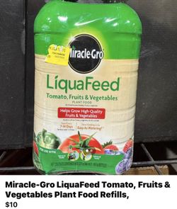 Miracle-Gro LiquaFeed Tomato, Fruits & Vegetables Plant Food Refills, 2 Pack