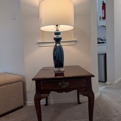 Vintage Bassett Queen Anne End Table - Solid Wood - Made in USA