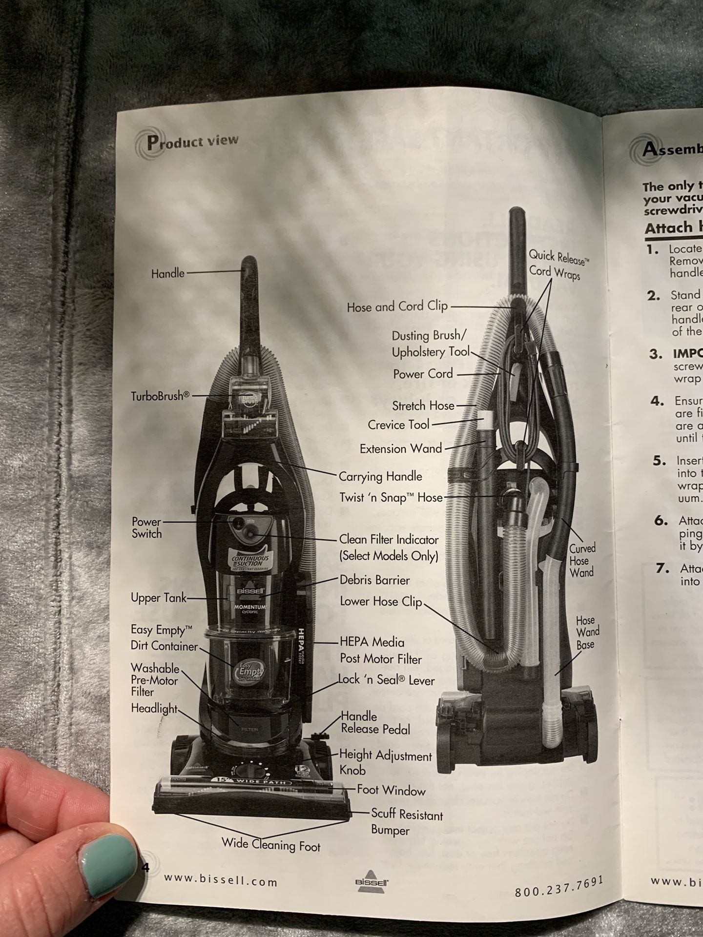Bissell Momentum Cyclonic 82G7 Series Upright Vacuum Cleaner for Sale