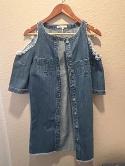 Maje Off-the-sholder Denim Dress
