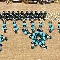 2 Artisan Glass Seed  Bracelets. 