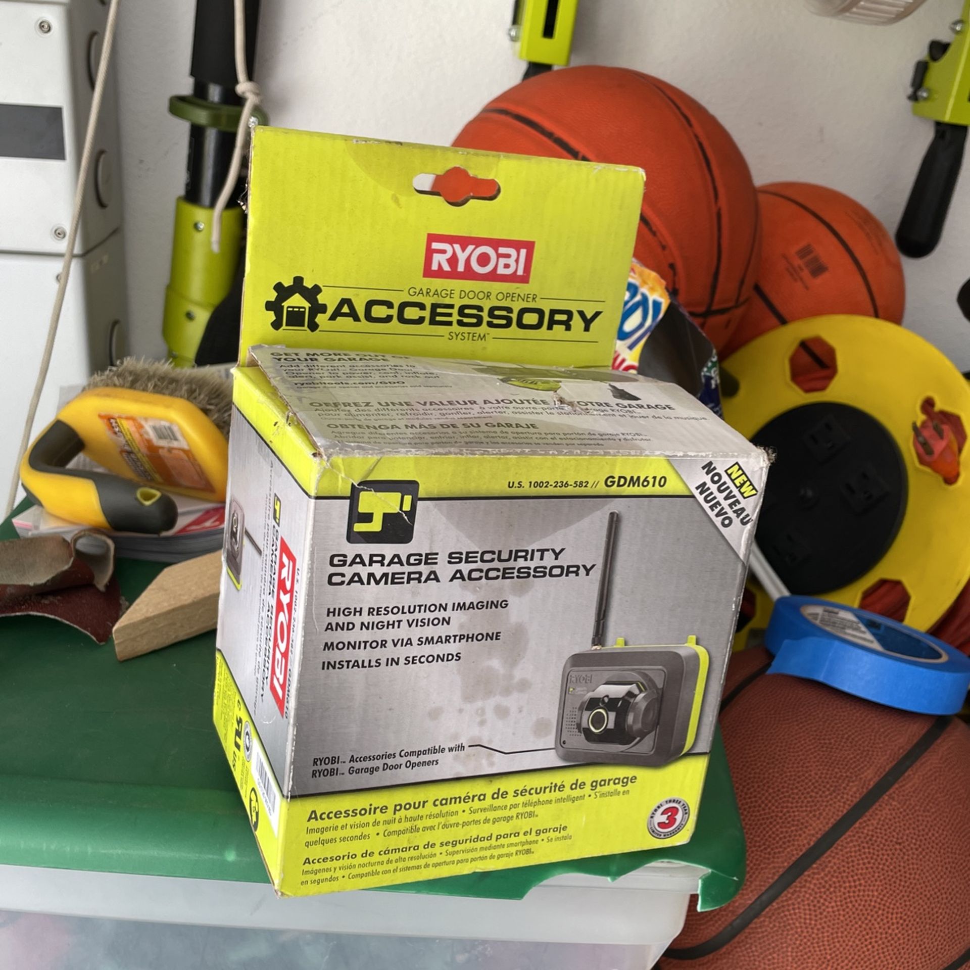 Ryobi GDM610 Garage Security camera Accessory Garage Door Opener
