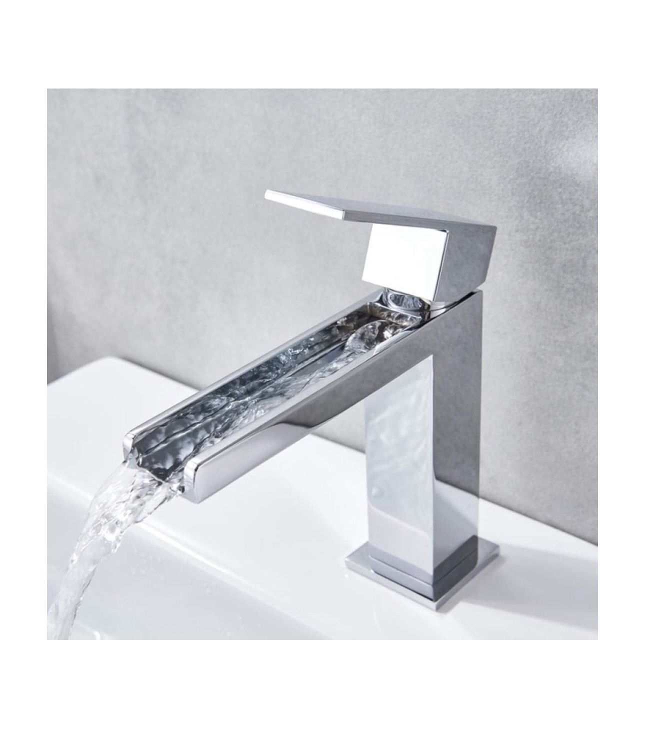 Waterfall Long Spout Basin Faucet Single Handle
