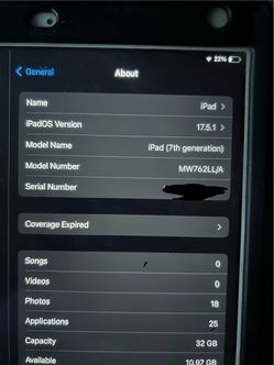 iPad 7 WiFi gold 32gb with apple pen 1