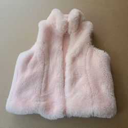 Pale Pink Faux Fur Kid's Zip Up Vest from C&C California 5