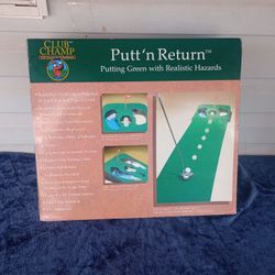 Club Champ Golf Putt'n Hazard Putting Green with Electric Ball Return