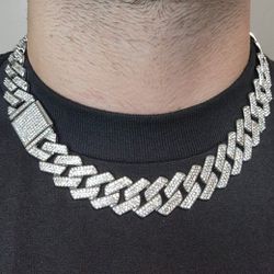 Iced Out Cuban Link Chain 20mm 20" Looks Great