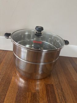 Stainless Steel Laundry Boiling Pot with No-Boil-Over Lid