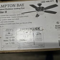 Hampton Bay Indoor/Outdoor 52 Inch Ceiling Fan With Light