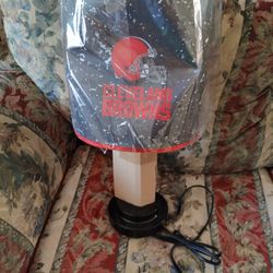 NFL Cleveland Browns Die-Cut Canvas Table Lamp with Shade
