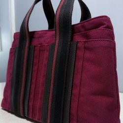 Hermes Troca Horizontal PM Canvas Tote Handbag