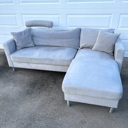 Gray Sectional Free Delivery Sofa Couch 