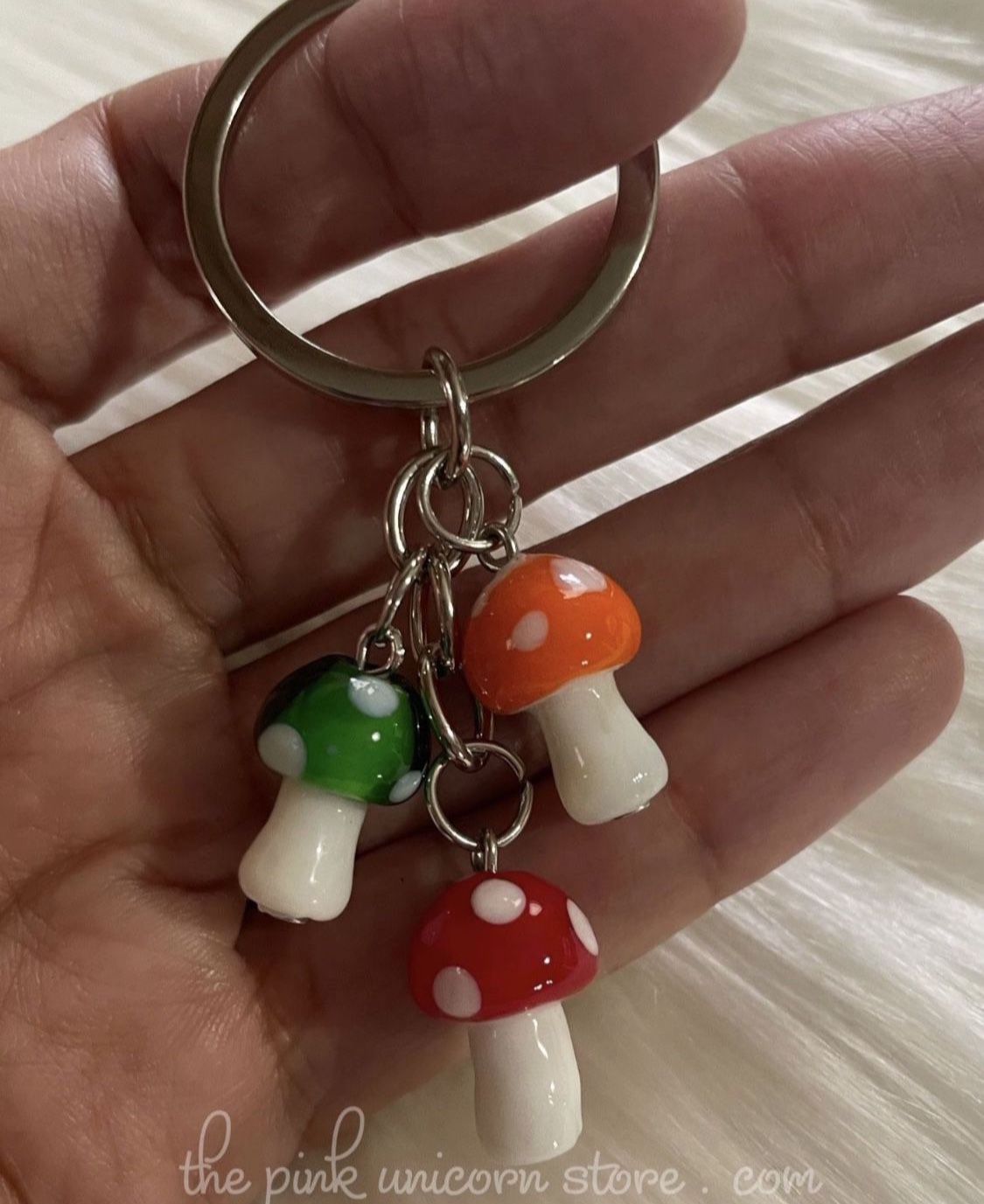 Brand New Colorful Mushroom Keychain 