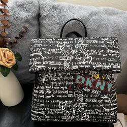 'Brand New' DKNY Graffiti Backpack (Black)