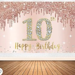 10th BDAY BACKDROP BANNER