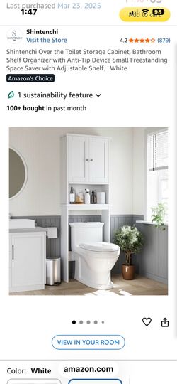 Over the toilet cabinet
