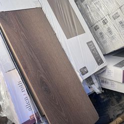 Allen Roth French Oak Brown 8-mm T x 8-in W x 50-in L Water Resistant Wood Plank Laminate Flooring