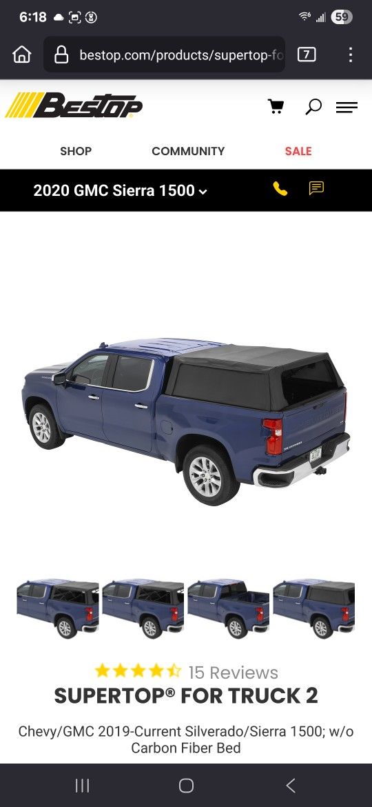 Bestop Soft Top GMC 6.5 Bed