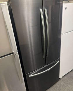 Deal on Samsung 3‑Door Refrigerator — Black Stainless, Clean Interior