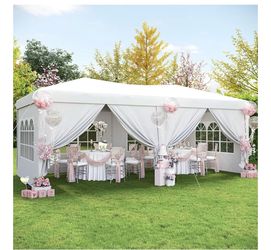 New in box!! 10x20 pop up tent with 6 removable sides