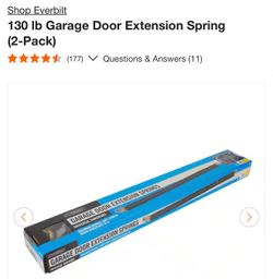 130 lb Garage Door Extension Spring 2-Pack)