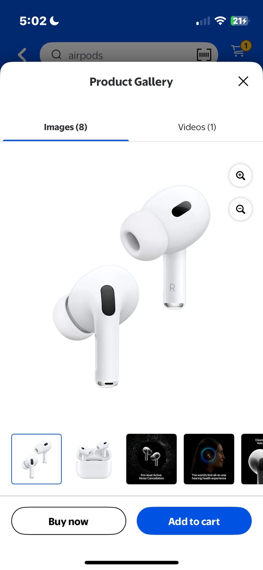 Apple AirPods Pro 2, Wireless Earbuds, Active Noise Cancellation, Hearing Aid Feature