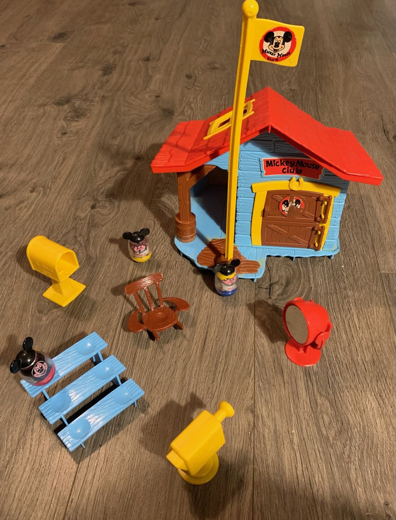 Vintage Hasbro Mickey Mouse Club House Figures and Accessories